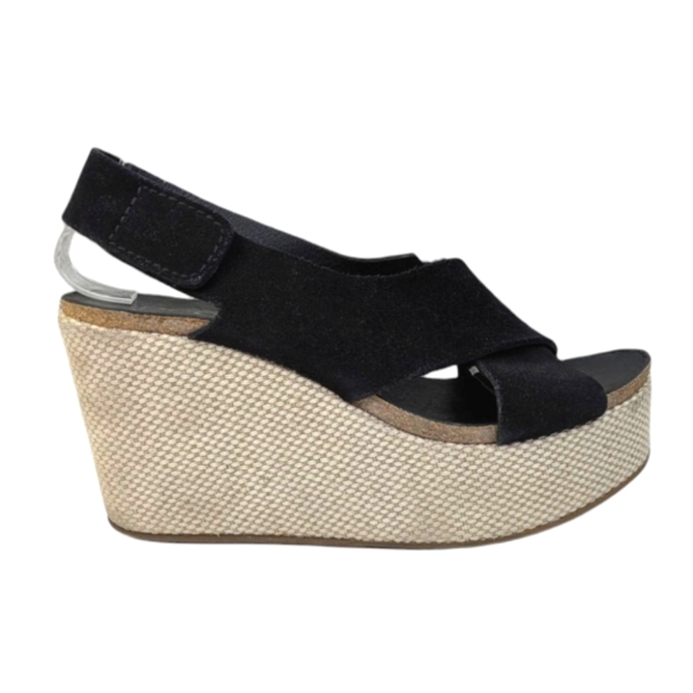 Pedro Garcia Denia Crisscross Wedge Sandals $595 Size 38.5  US 8.5    S3374
